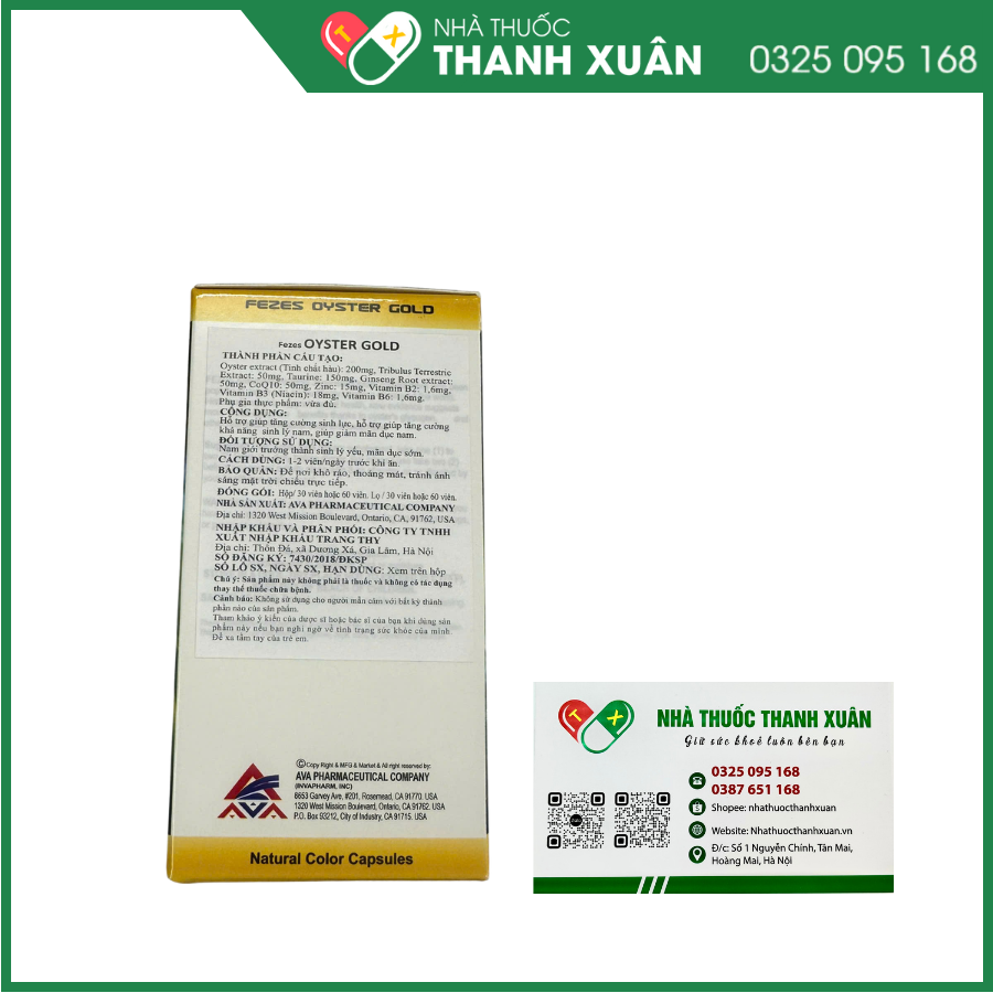 Fezes Oyster Gold - Viên uống tăng cường sinh lí nam